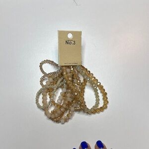 Elegant Gold Beaded Bracelet Set